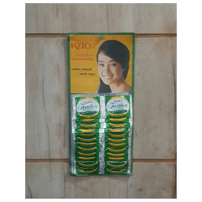 Pajangan Antik Koleksi Shampoo Bubuk KAO Feather Jadul