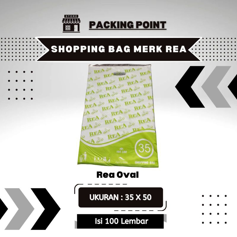Plastik HD Plong 35x50 isi 100 Merk Rea Plastik Shopping Bag Rea