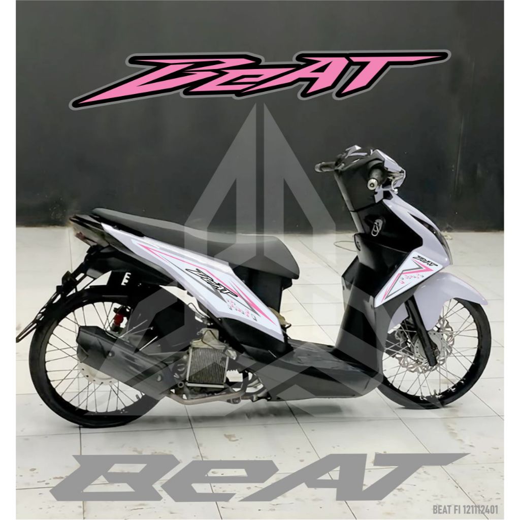 STRIPING VARIASI MOTOR BEAT FI 2014 SIMPEL - STIKER MOTOR BEAT