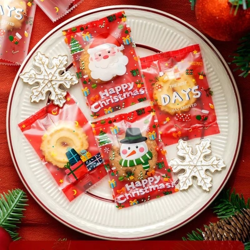 

[10pcs] cookies bag| plastik kue kering christmas 10x7