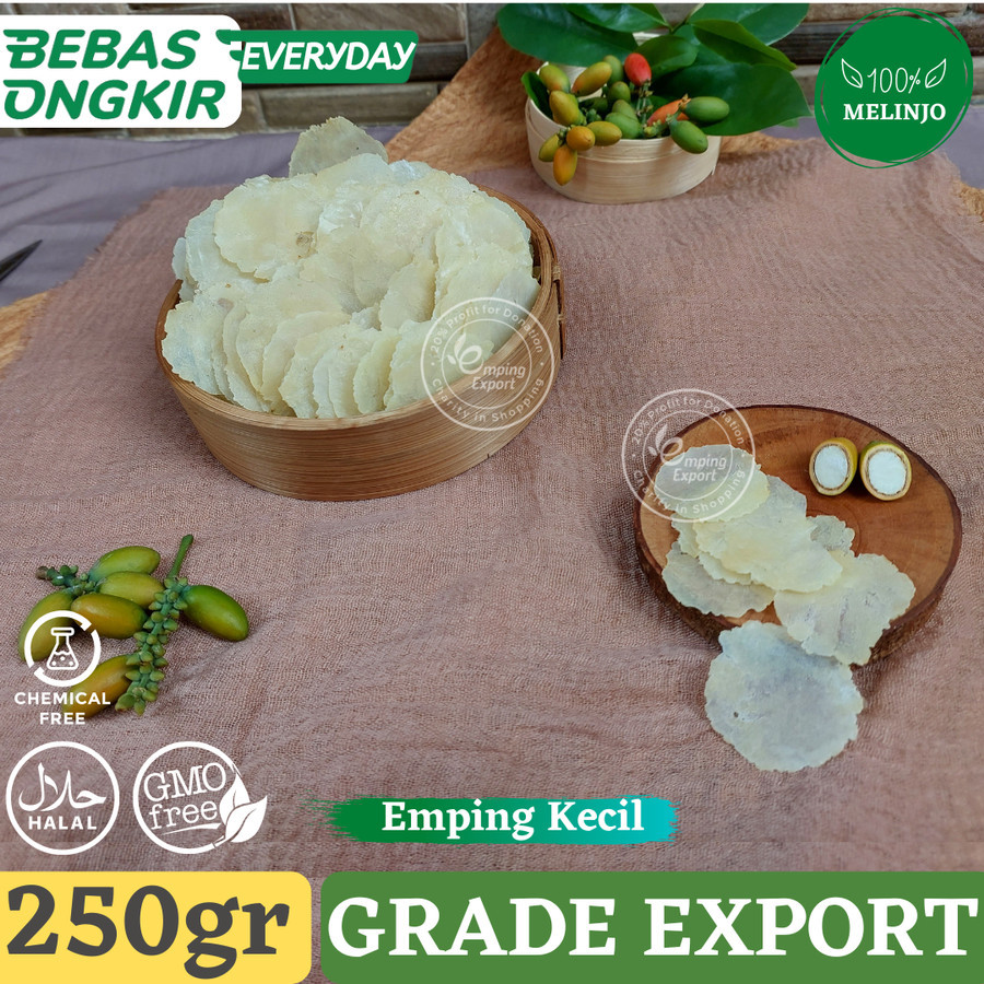 

EMPING MELINJO MENTAH ORIGINAL SUPER TIPIS KUALITAS EKSPORT [GRADE EXPORT Kecil]