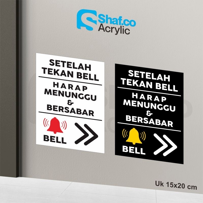 

STICKER SETELAH TEKAN BELL HARAP MENUNGGU // STIKER BELL // STIKER // RAMBU-RAMBU