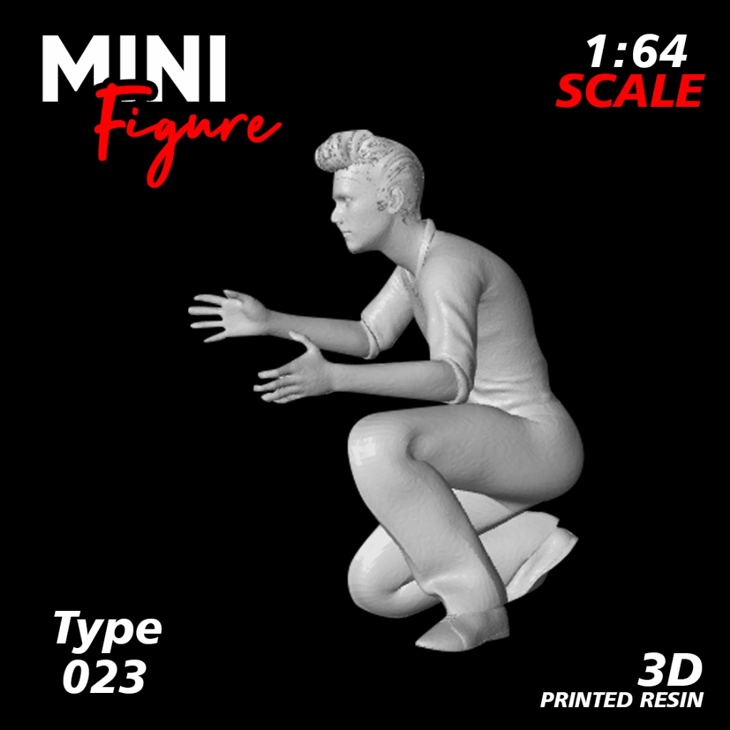 Mini Figure Diorama skala 1/64 / Figure Diecast / Miniatur Diorama / Figure 023 UNPAINTED