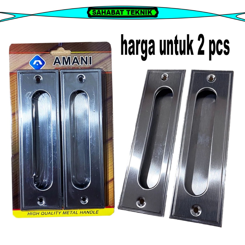 Handle Tarikan Pintu Geser Tanam Size 11 Cm Stainless Steel AMANI Handle Pintu Sliding Pegangan Lema