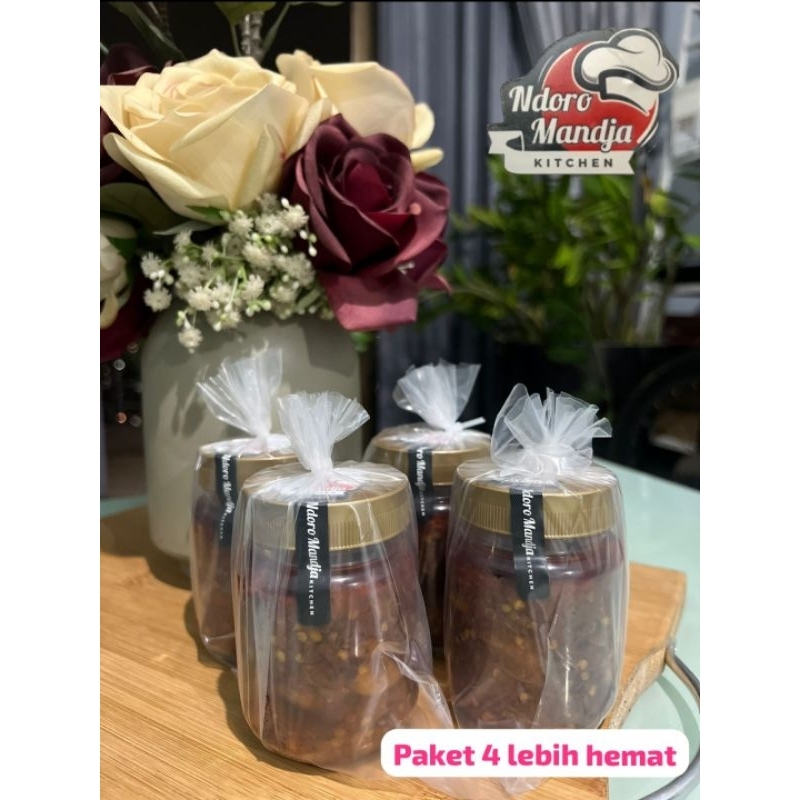 

Paket 4 botol lebih Hemat Sambal Baby Cumi