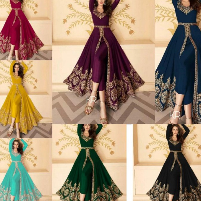 Kilat 3 UKURAN L XL XXL SET DEPIKA BORDIR ASLI SET LONG TUNIK BORDIR PREMIUM MEWAH TUNIK BORDIR INDI