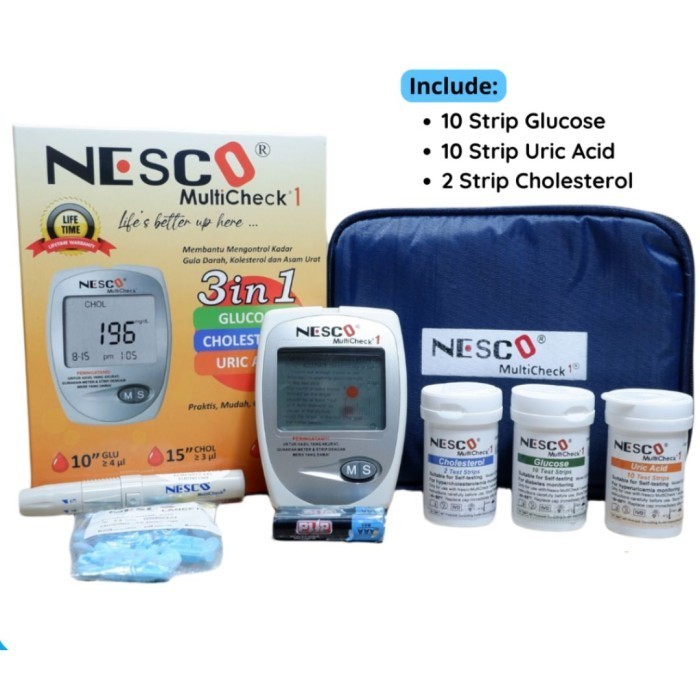 Nesco Multicheck 3 in 1 / Alat ukur gula darah 3in1