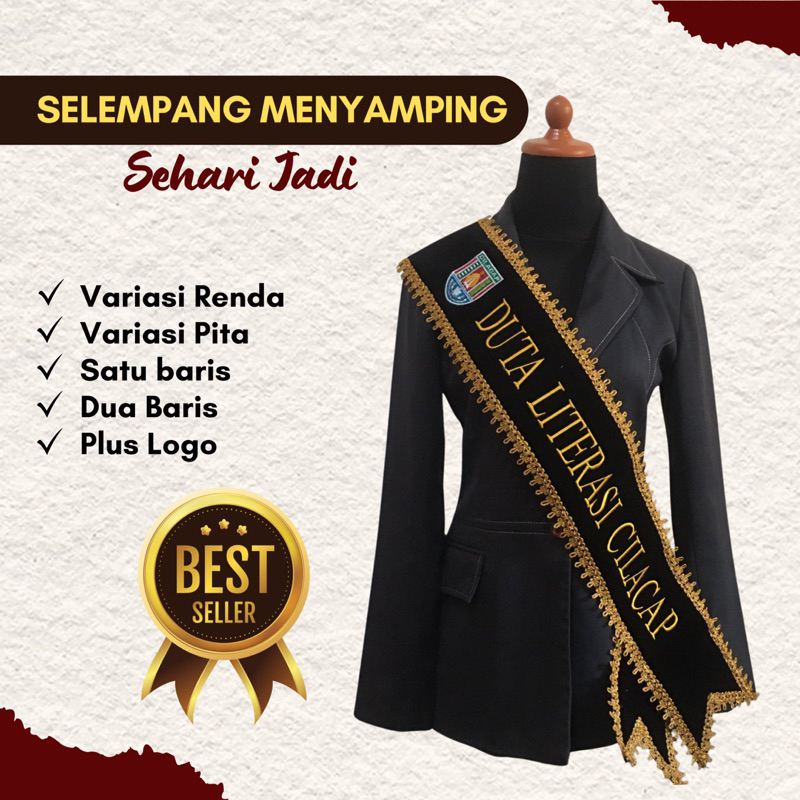 SEHARI JADI || SELEMPANG WISUDA - selempang wisuda renda, pita.