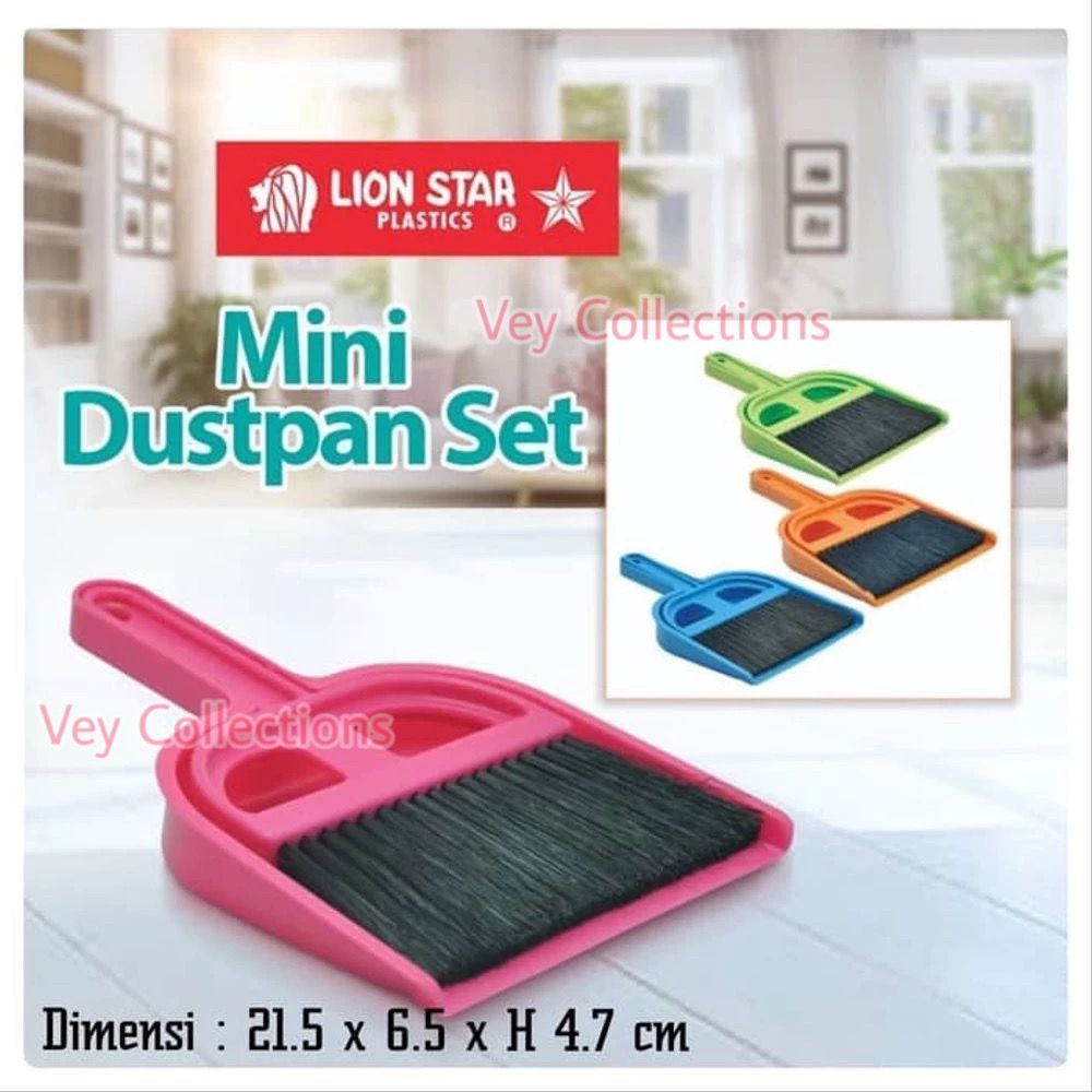 • BISA COD • LION STAR Livina BP-2 Mini Dustpan Set Sapu + Pengki Kecil Serok Sapu Ikrak Cikrak Mobi