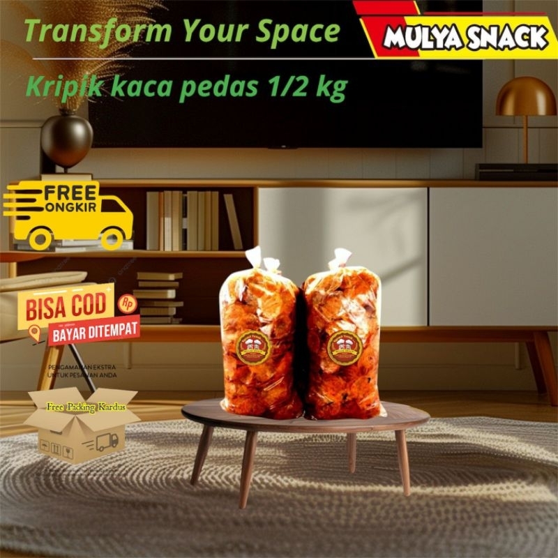 

Keripik kaca 1/2 kg / kripik kaca pedas daun jeruk 500gr