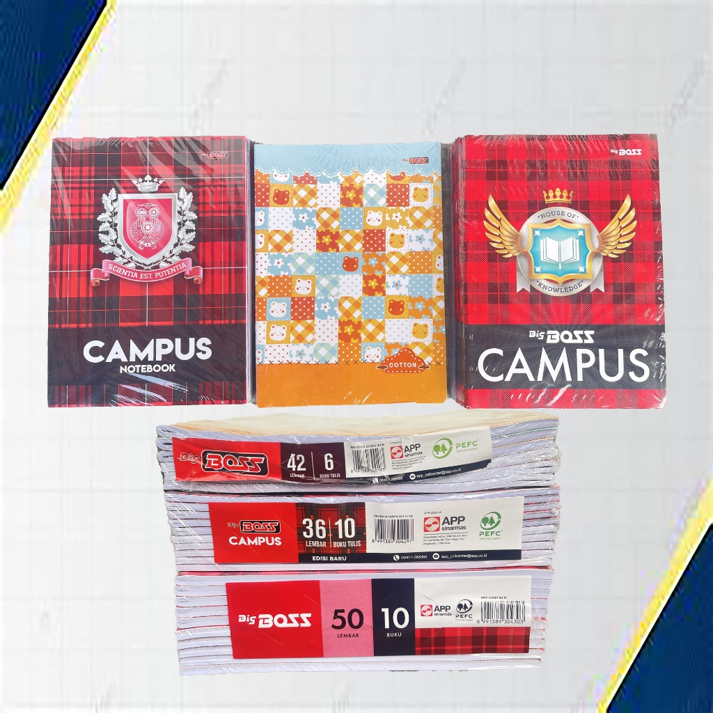 

Buku Tulis BigBoss Campus Besar Alat Tulis Sekolah Kantor 36 42 50 Lembar 1 Pack