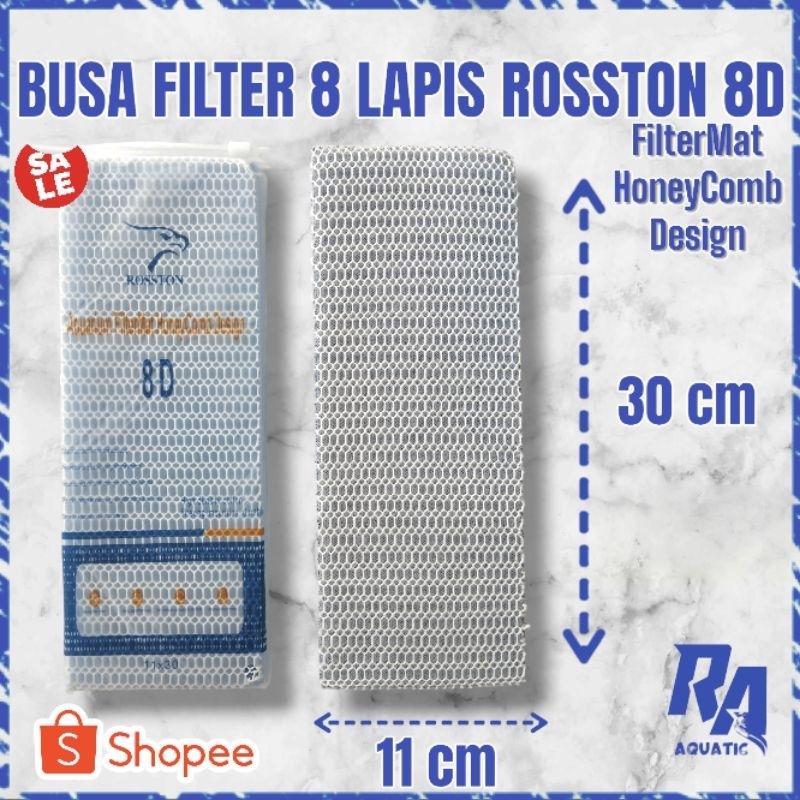 BUSA FILTER 8 LAPIS MEDIA FILTER HONEY COMB DESIGN Busa Media Filter AQUARIUM KOLAM 8D UKURAN 11 X 3