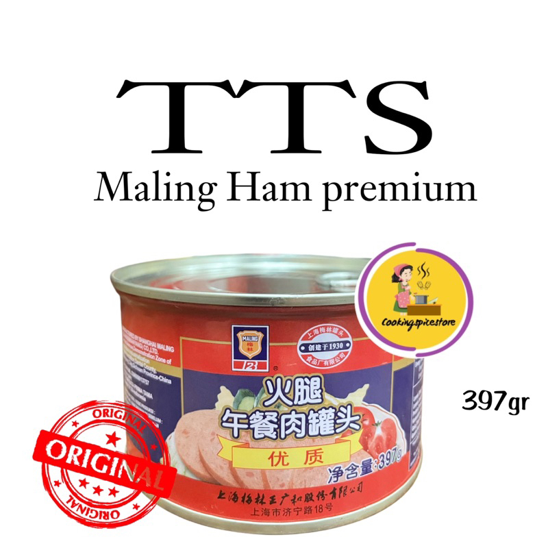 

HAM MALING TTS PREMIUM 397GR / LUNCHEON MEAT PREMIUM / NON HALAL