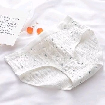 Celana Dalam Wanita Bahan Katun Motif Pita Biru