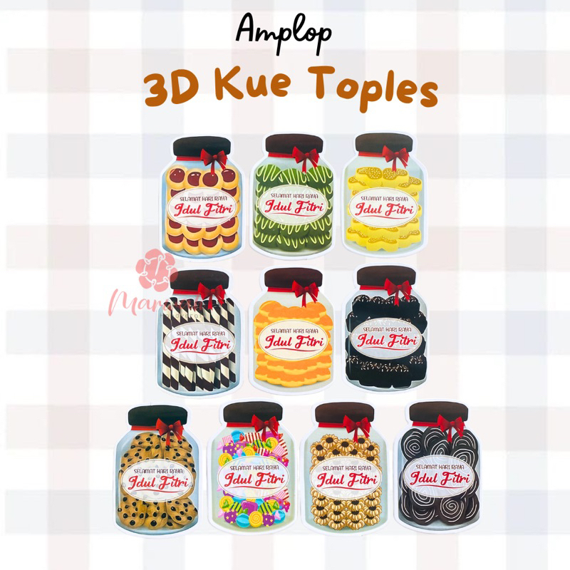 

Amplop Lebaran 3D Kue Lebaran Series Amplop 3D Toples Viral Amplop lebaran unik Kue Lebaran