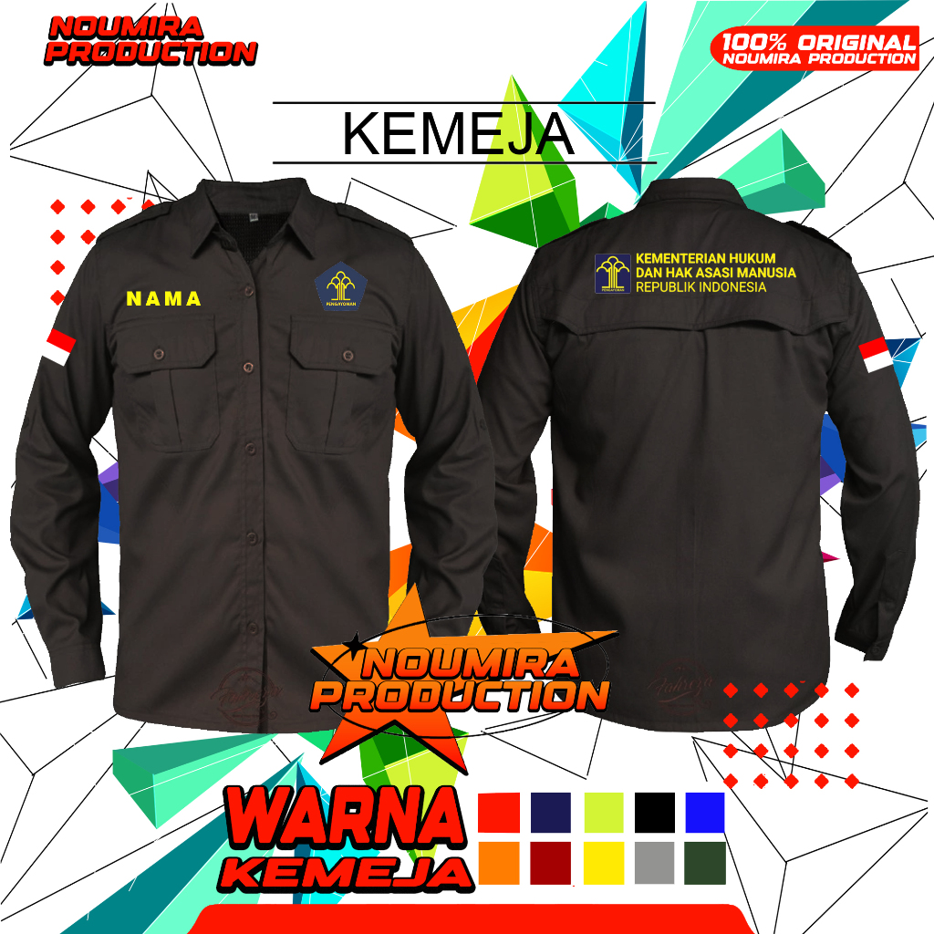 KEMEJA KEMENKUMHAM - KEMEJA PDH PDL KEMENKUMHAM - KEMEJA CUSTOM BEBAS DESAIN