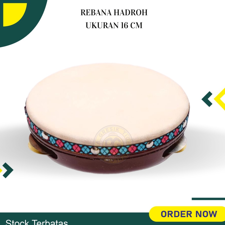 Borong Stock  rebana hadroh ukuran 16 cm Rebana Alat Musik Terbangan Untuk Anak rebana kotek kricik 
