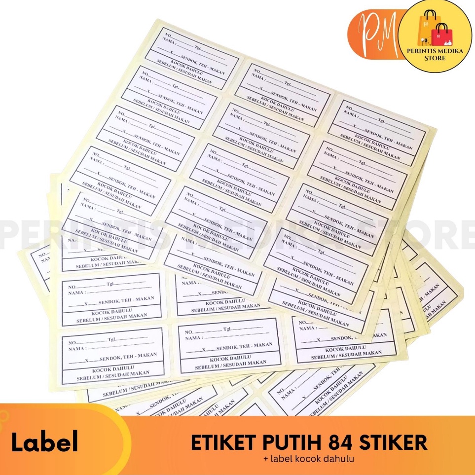 

Produsen Etiket Putih Label Kocok Dahulu 84 Stiker l Label Obat Sirup