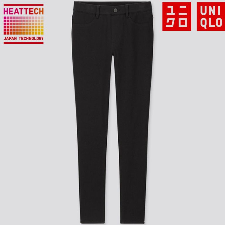 Lagi Tren Uniqlo Heattech Legging Ultra Stretch Hitam Black Denim Grey Abu Khaki Coklat Beige Putih 