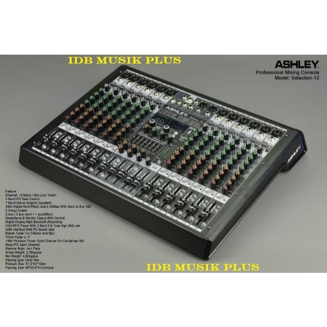 Mixer 12 Ch Ashley Selection12 Selection 12 Original