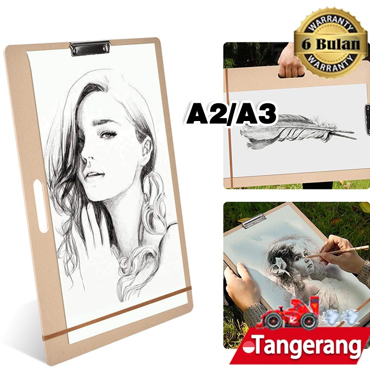 

Dijamin Irit A2A3 Sketch Board Wooden Painting Sketchboard Papan Gambar Kayu Art Supplies
