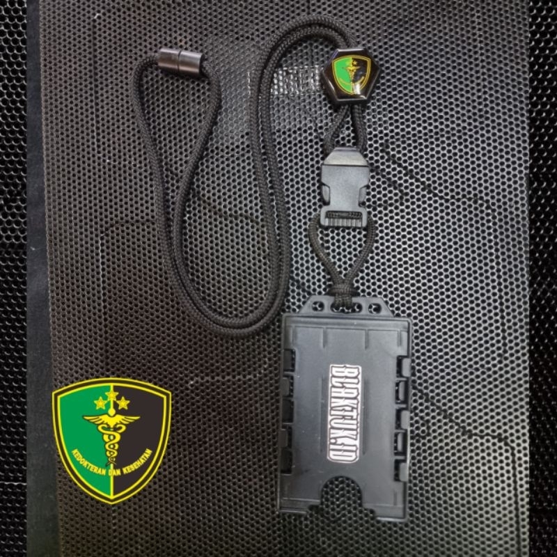 

Lanyard tactical holder id card Slide exagonal logo DOKPOL BIDDOKES PUSDOKKES