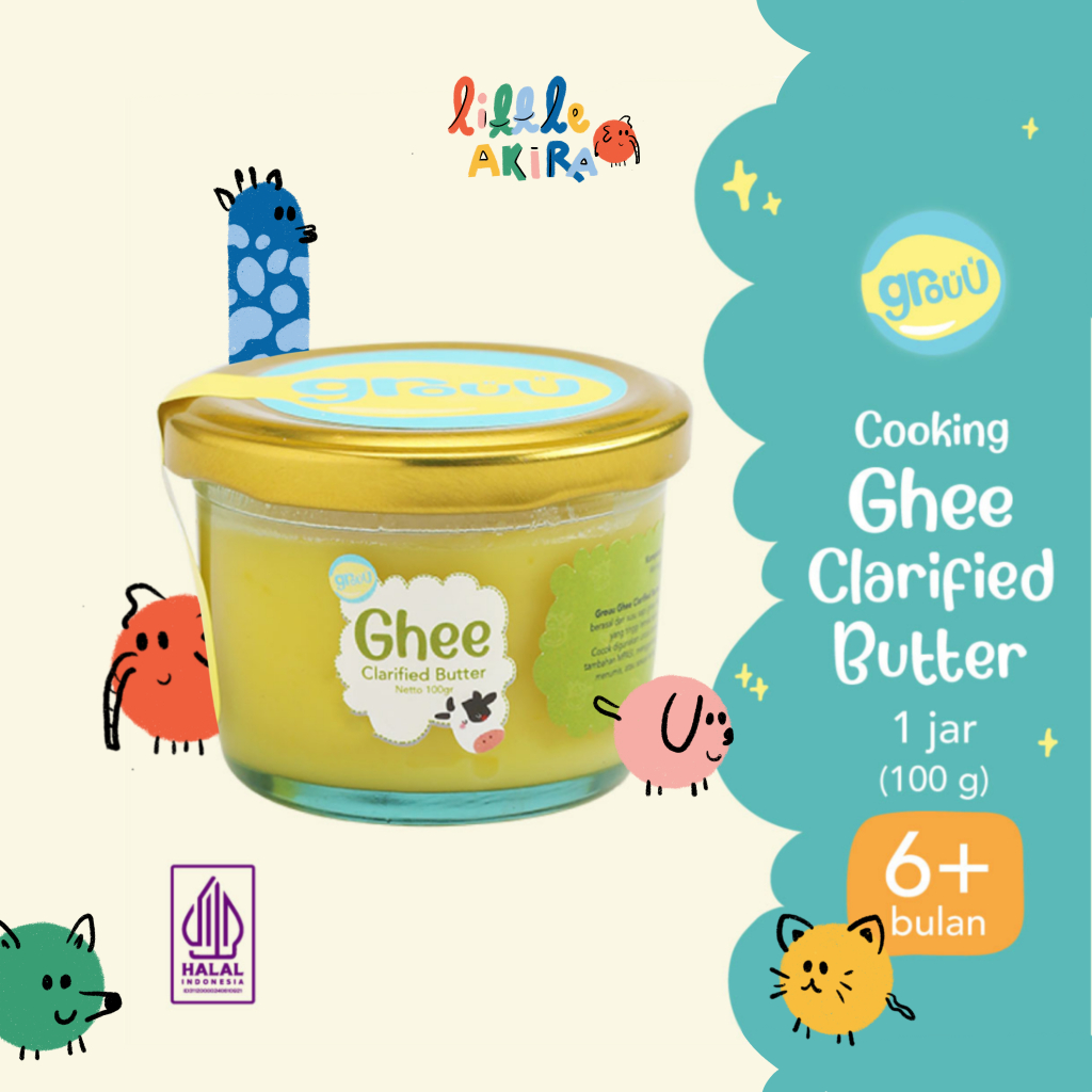 

Grouu - Grassfed Ghee Butter (Mentega rendah laktosa) - BB Booster MPASI - NO MSG