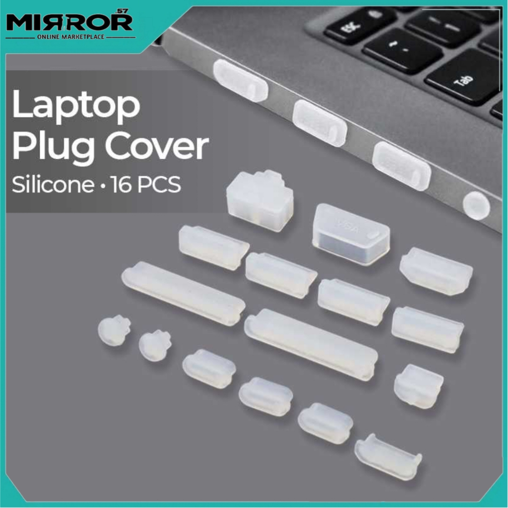 Penutup Port Laptop USB HDMI VGA AUX Silicone 16 PCS