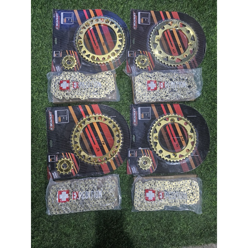 Gear Set SCARLET Rantai EXPEDITION KLX & CRF