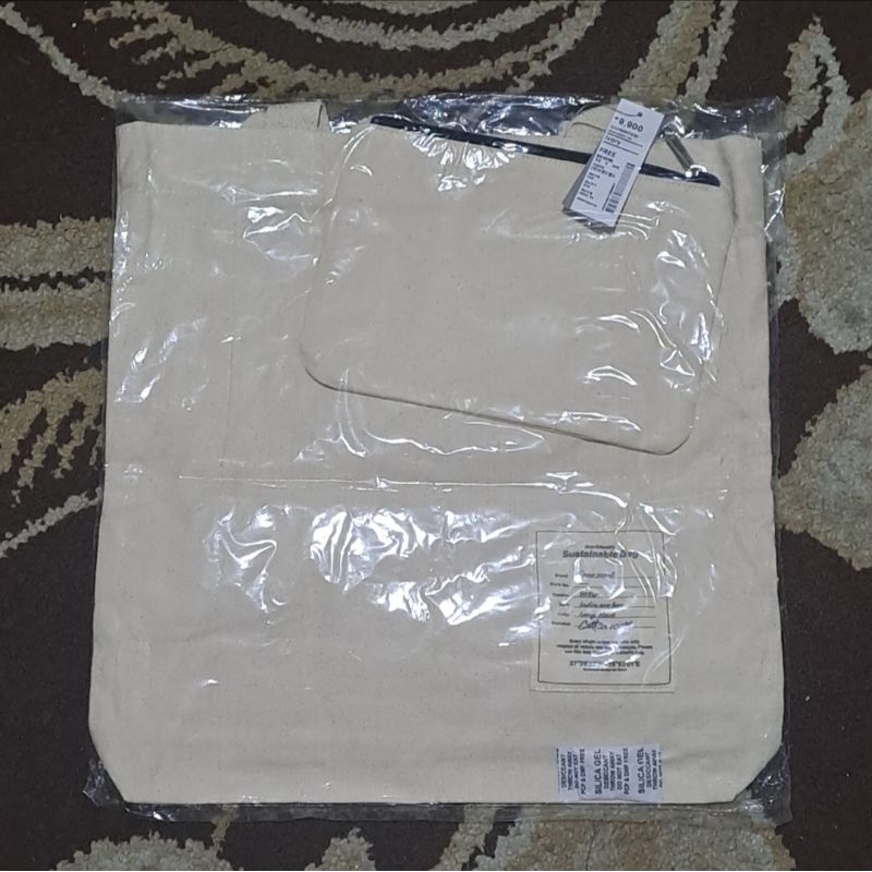 Totebag SPAO Ivory Eco bag Kanvas with Pouch