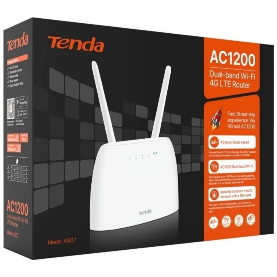 Tenda 4G07 AC1200 4G Dual Band Modem Wireless Router