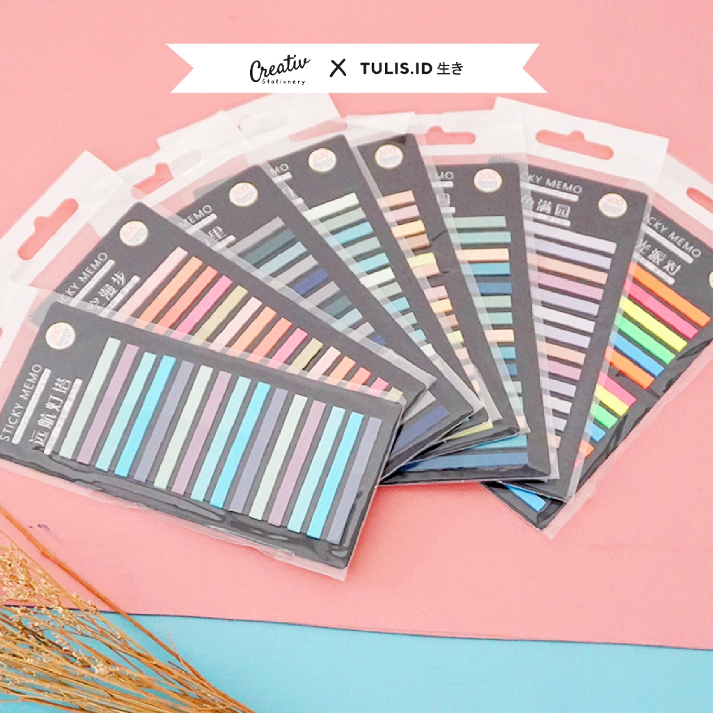 

[TULIS.ID IKI 生き] 15 Colors Sticky Highlighter Strips