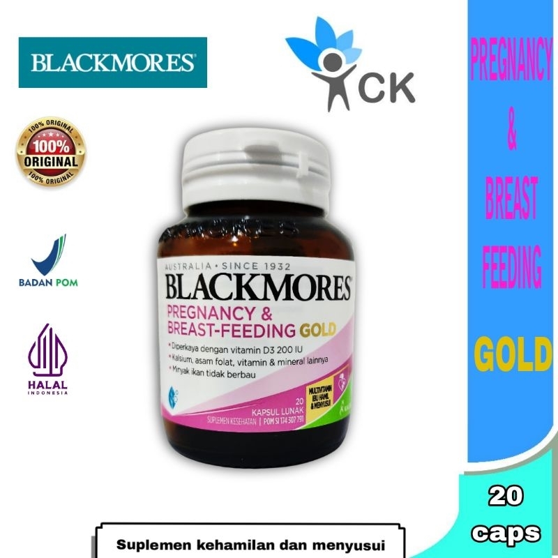 BLACKMORES - pregnancy and breastfeeding gold 20 / 60 / 120 soft capsule - vitamin ibu hamil dan men