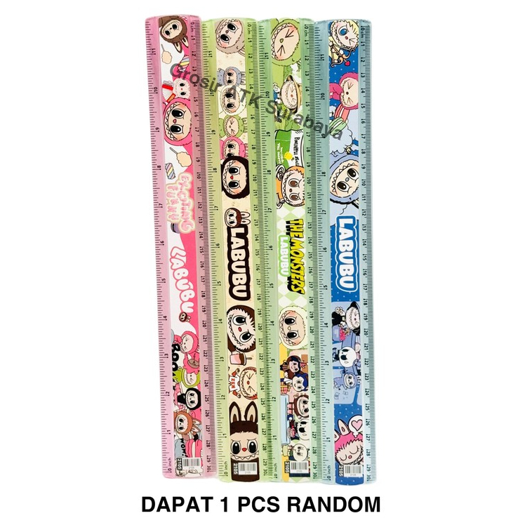 

( DAPAT 1 PCS ) PENGGARIS LABUBU 30CM 2105 / Garisan Ruler 30cm Labubu 2105 Bagus Lucu
