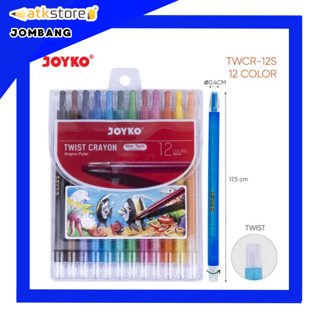 

JOYKO Twist Crayon Joyko Krayon Putar TWCR - Crayon Putar 12 24 Warna - ATJ