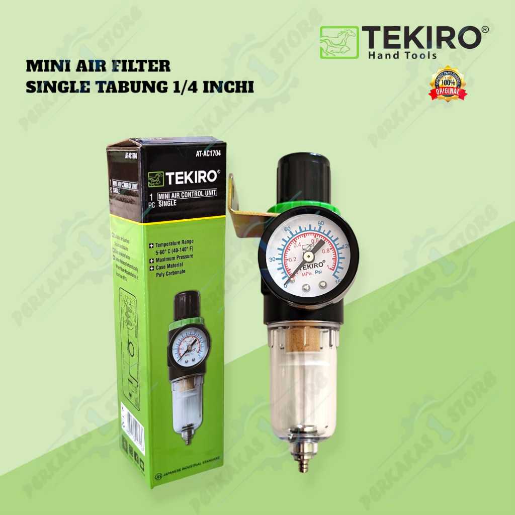 Single Air Filter Regulator 1/4 Inch - Filter Udara Kompresor TEKIRO