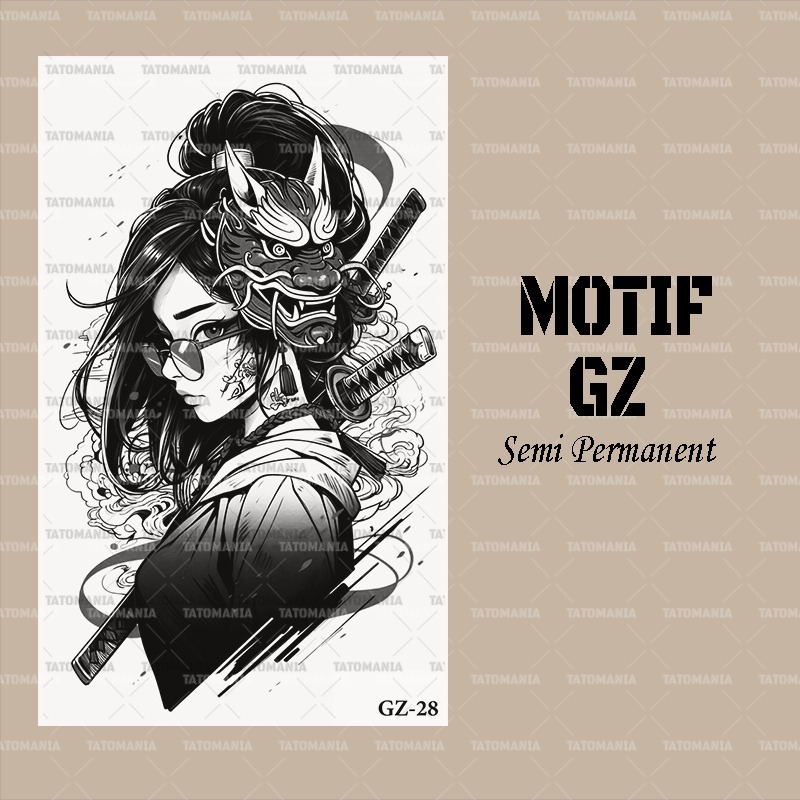 stiker tatto temporer semi permanen GZ 28 - tattooinkk