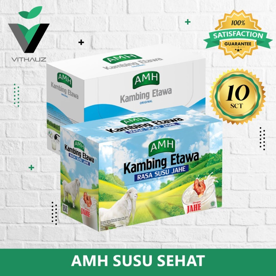 

AMH Susu Kambing Etawa Original Vanila & Jahe Merah Isi 10 Sachet