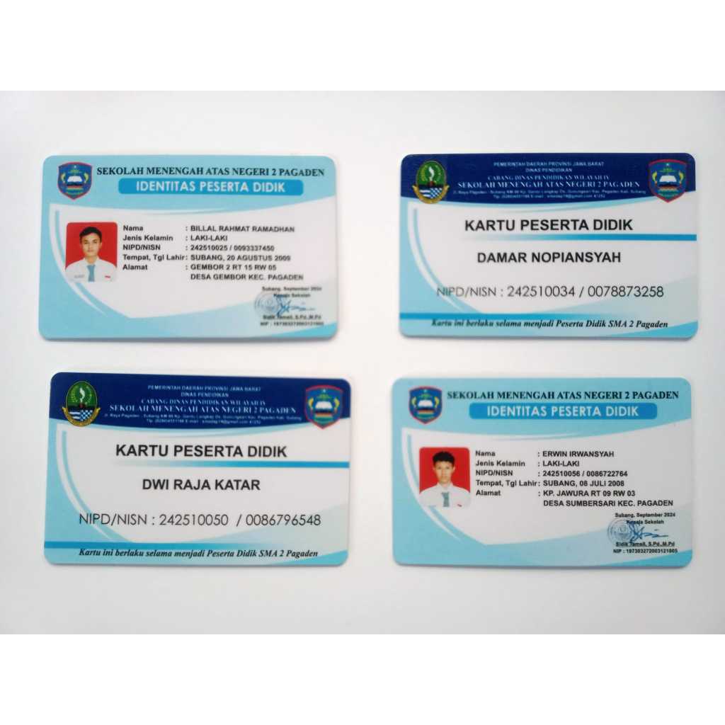 

CETAK KARTU PELAJAR SMA