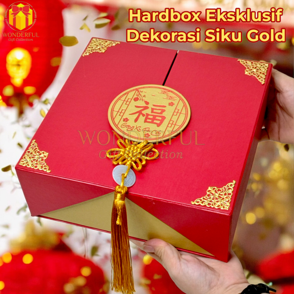 

Hardbox imlek Piramid Model Rumbai Bahan Wallpaper/Kotak Imlek Magnet CNY.M01