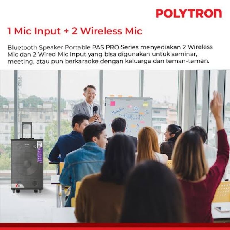 PROFESSIONAL PORTABLE SPEAKER POLYTRON PASPRO PAS PRO 15F7 PRO15F7 BLUETOOTH KARAOKE ACTIVE 3 WAY SY