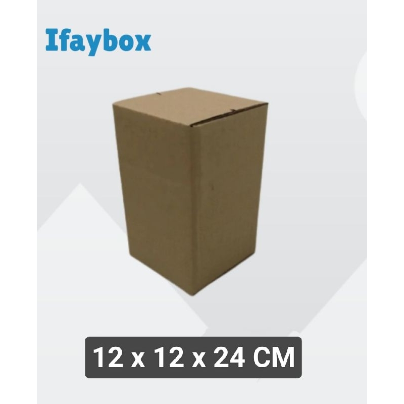 

Kardus box Uk. 12x12x24 cm single wall polos