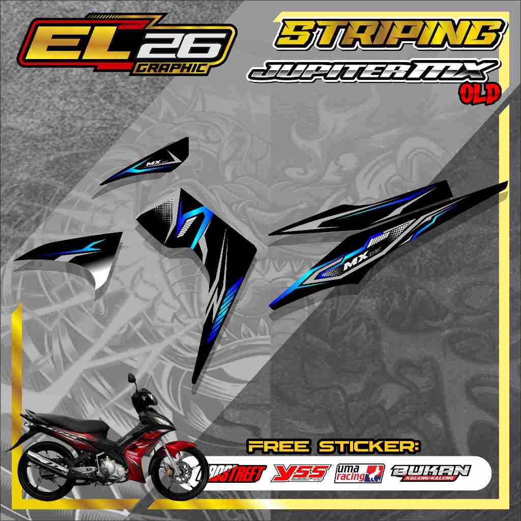 857 STRIPING STICKER YAMAHA JUPITER MX OLD - STICKER JUPITER MX OLD MOTIF GRAPIC