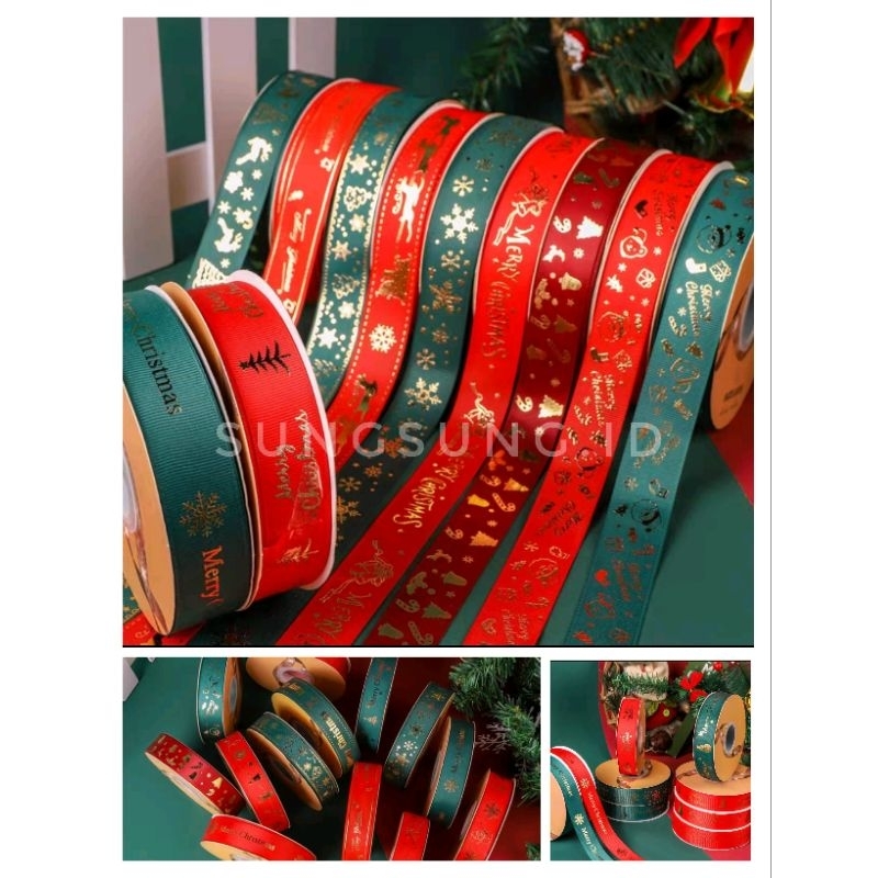 

Pita Satin Christmas 2024 / Pita Natal / Pita Hampers 2,5 cm ( 1 roll 10yard )