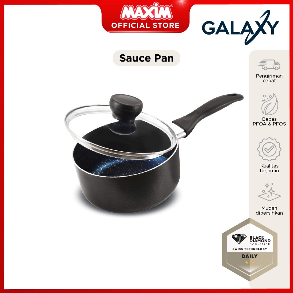 Maxim Galaxy Teflon Anti Teflon Lengket 18cm Saucepan