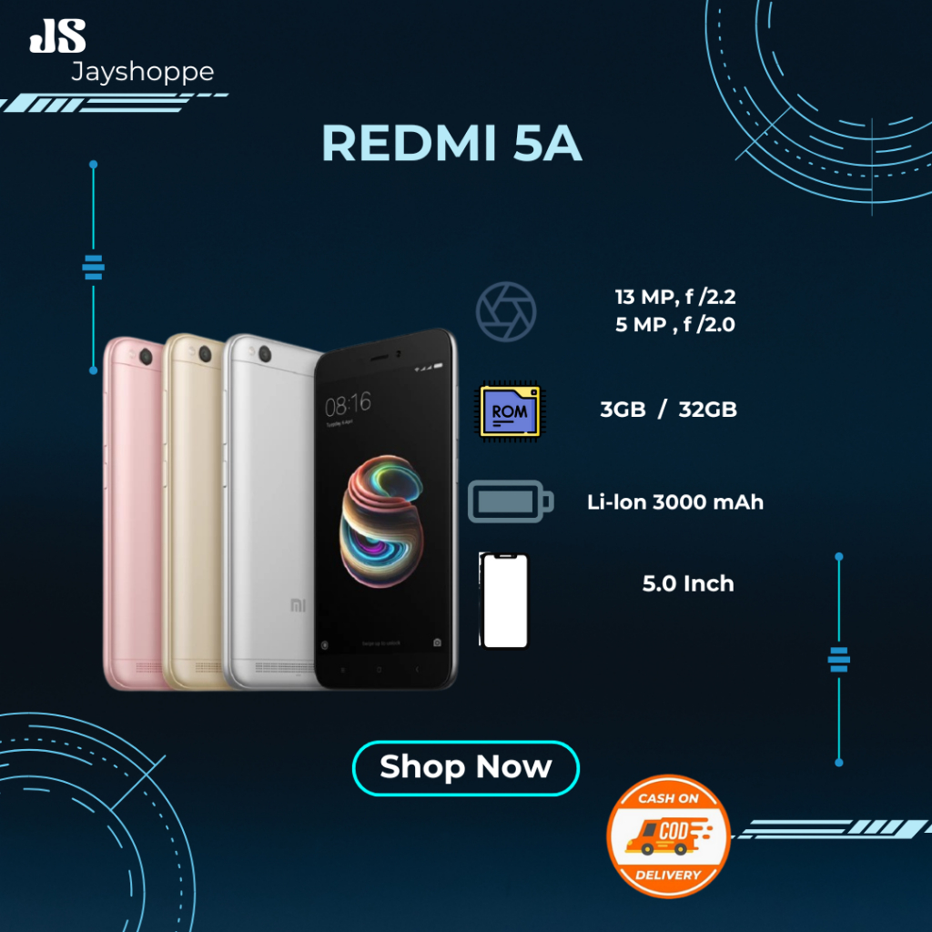 handphone Xiaomi Redmi 5A Ram 3/32GB [GARANSI 12 BULAN]