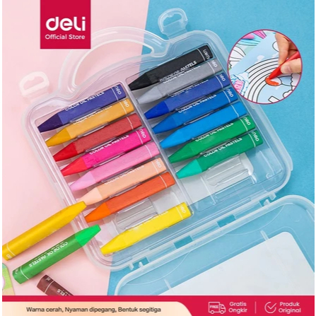 

Deli Krayon 12/24 Warna cocok untuk siswa sekolah, keluarga dan kantor 72070 72072 72073