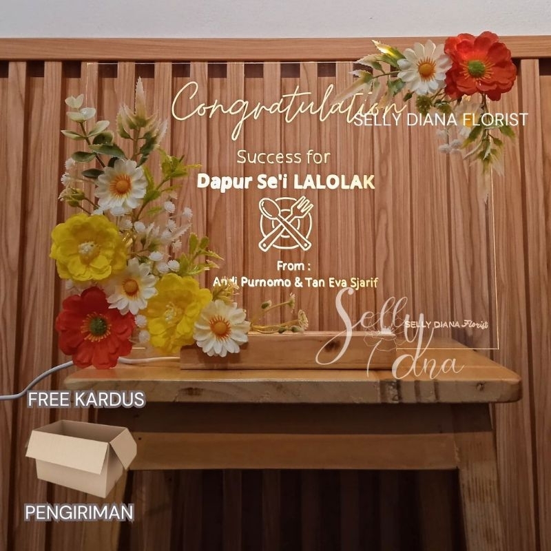 Standing Akrilik LED | Akrilik Lettering LED | Standing Flower Akrilik