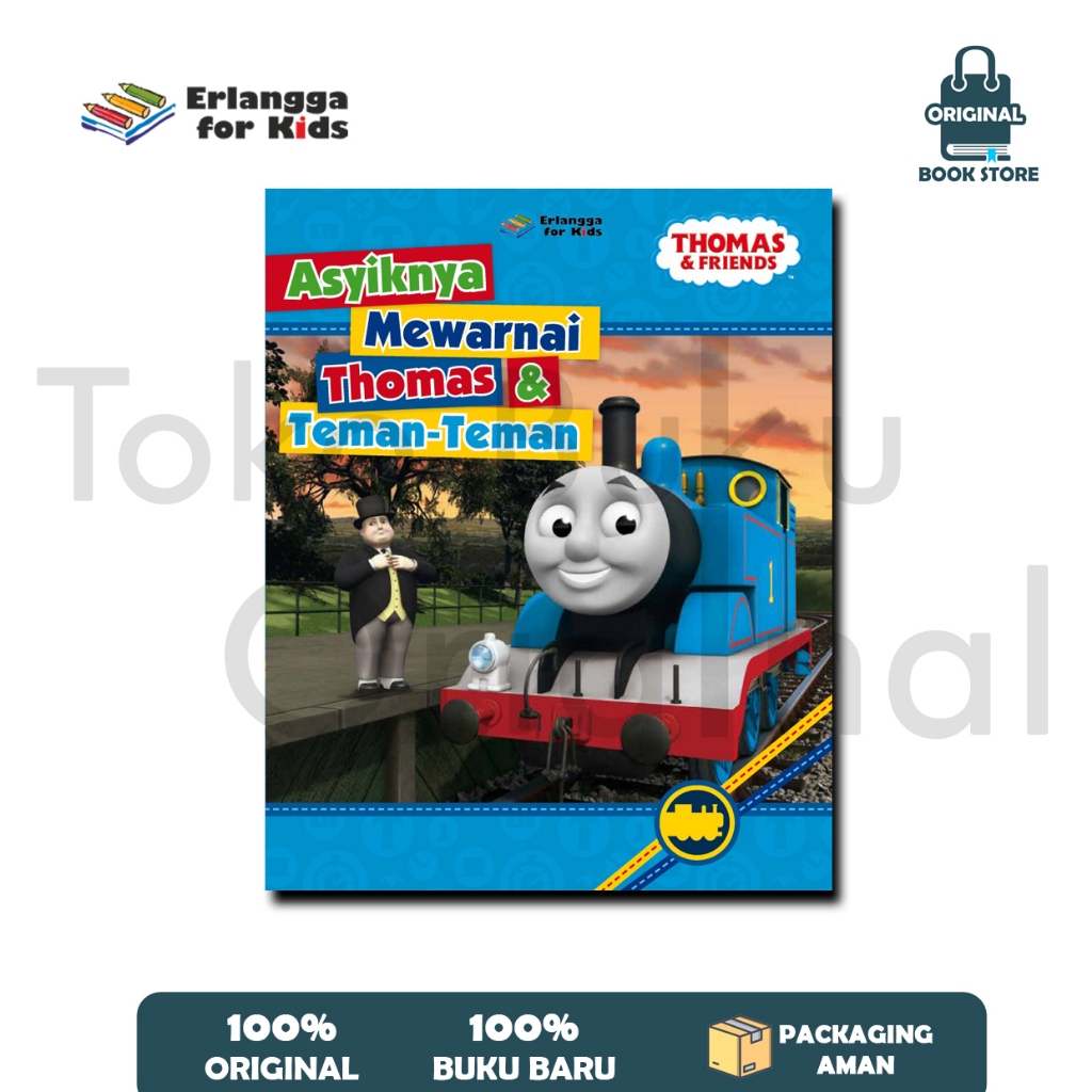 BUKU ANAK THOMAS & FRIENDS: ASYIKNYA MEWARNAI THOMAS & TEMAN2 - ERLANGGA
