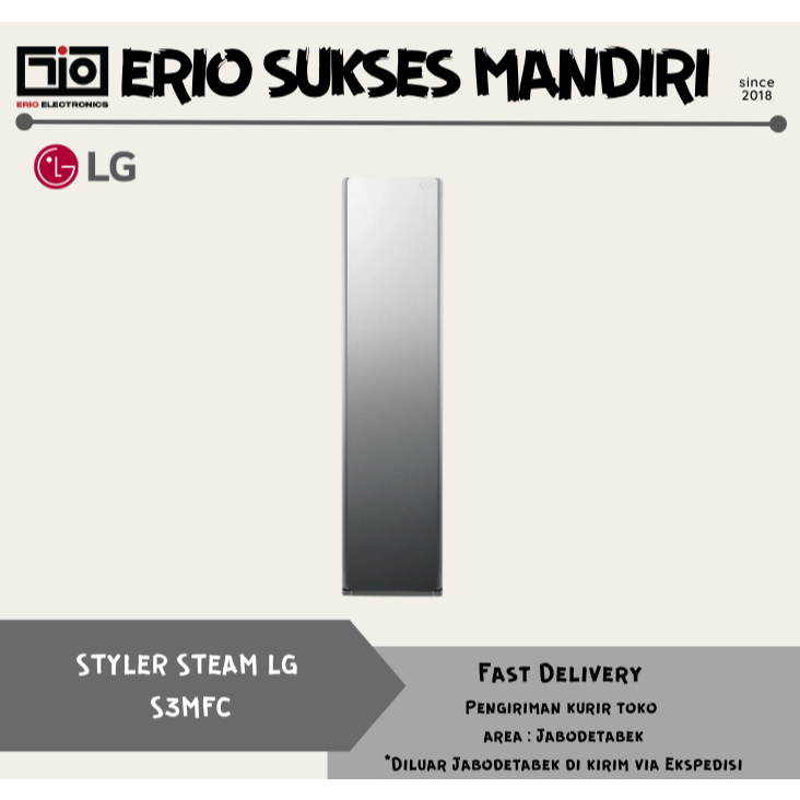 LG S3MFC Styler Steam Clothing Care dengan TrueSteam & ThinQ WiFi / S3MFC